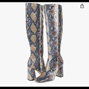 Sam Edelman Clarem Tall Snakeskin Boots New With Tags size 6